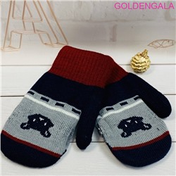 Детские варежки теплые с начесом длина 15 см Арт 3 тип 6