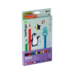 Карандаши цветные утолщенные Berlingo "SuperSoft. Jumbo", 12цв., шестигранные, заточ., европ.