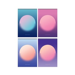 Блокнот А4 80л. на гребне BG "Mono circle", твердая подложка