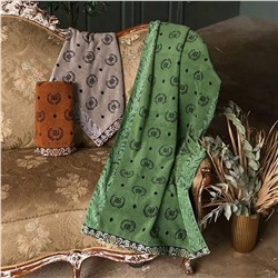 "Missoni-3027" Полотенце махровое 70х140см, плотность 375гр/м2, 100% хлопок, велюр, оранжевый, Bolangde (Китай)