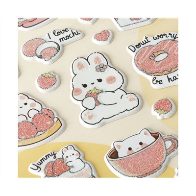 Наклейки объемные MESHU "Sweet mood", 10*23см, пакет европодвес