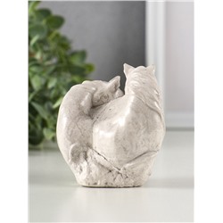 Фигурка гипс «Пара лошадей», 8×6×7 см, под камень