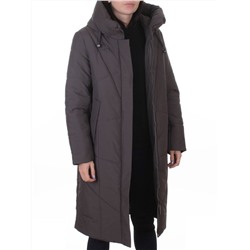 A616 DK. GRAY Пальто зимнее женское (верблюжья шерсть, +120 гр. холлофайбер)