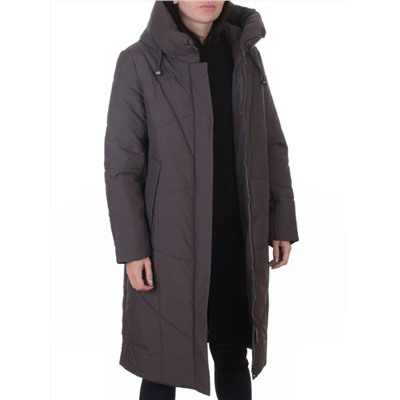 A616 DK. GRAY Пальто зимнее женское (верблюжья шерсть, +120 гр. холлофайбер)