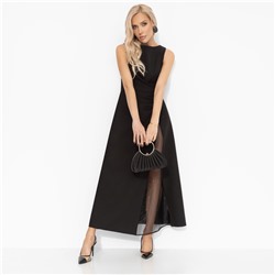 Платье со сборкой, Плавный силуэт