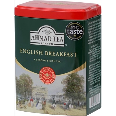 AHMAD TEA. English Caddy. English Breakfast 100 гр. жест.банка