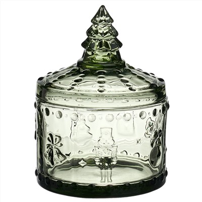 ЕМКОСТЬ ДЛЯ ХРАНЕНИЯ "ЩЕЛКУНЧИК" GREEN, 9*9*12,5 СМ