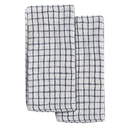 Набор из двух муслиновых полотенец с графичным дизайном из коллекции Essential, 50х70 см