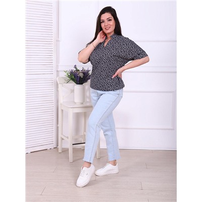 Блузка Бродери чёрный ИвК