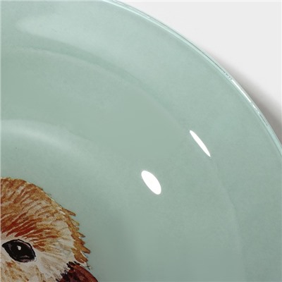 Тарелка глубокая Доляна «Кролик», 300 мл, d=18.5 см, стекло