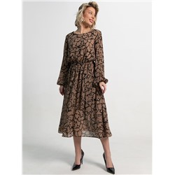 Платье Идиллия (бежево-черное) П15378-16М