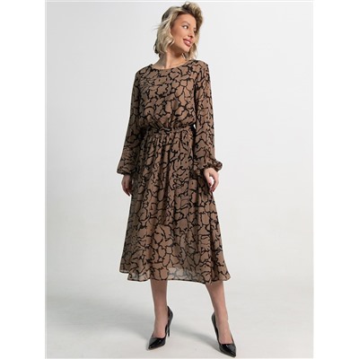 Платье Идиллия (бежево-черное) П15378-16М