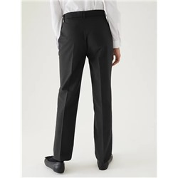 Girls' Slim Leg Slim Fit School Trousers (2-18 Yrs)