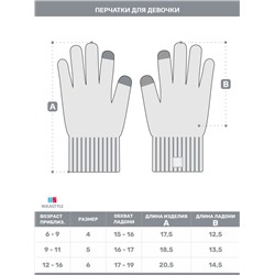 Перчатки для девочки NIKASTYLE NS 15з17224 Сухая роза