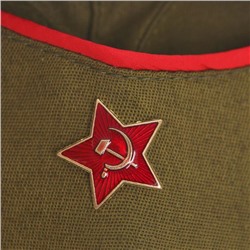 Карнавальный костюм для девочки "Военный", платье, ремень, пилотка, рост 120-130 см