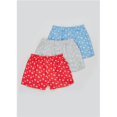 3 Pack Button Front Boxers