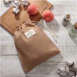 Мешочек текстильный Этель ECO, бежевый, 27×34 см, 70% хлопок, 30% лён, 190 г/м²