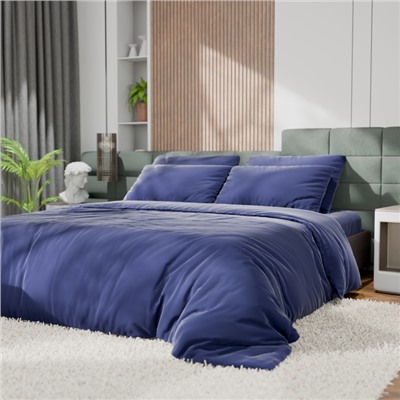 Постельное бельё Этель 2сп Tencel 180*210см, 220*245см, 50*70см-2шт, цвет синий