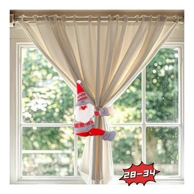Подхват для штор новыгодний ( пара Дед Мороз и Снеговик)  Размеры :24см*23см  Цена за пару