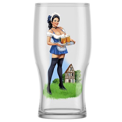 Бокал пивной 500 мл 2 штуки "Pin-up beer" 304/2-Д