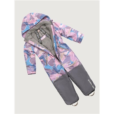 Комбинезон утеплённый для девочки NIKASTYLE 8м1225 Розовый серый