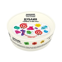 Игра настольная ТРИ СОВЫ "Дублик. Цифры и фигуры", 30 карточек, картонная коробка