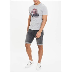 New York Skyline Print T-Shirt