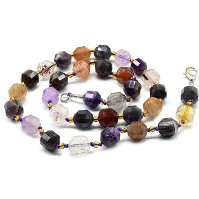 Бусы из Самоцветов шарик с гранями 8-9мм, 47см, 41гр