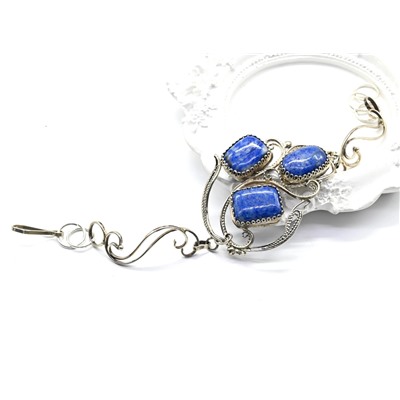 Браслет с лазуритом, 19см.