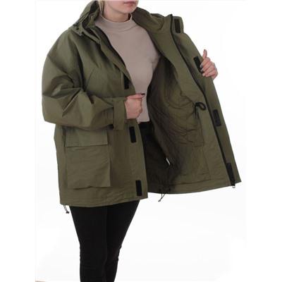 3097 GREEN Куртка демисезонная женская (100 гр. холлофайбер)