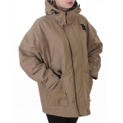 3097 DK. BEIGE Куртка демисезонная женская (100 гр. холлофайбер)