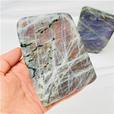 Радуга Самоцветов Срез (экран) из камня Лабрадор полированный