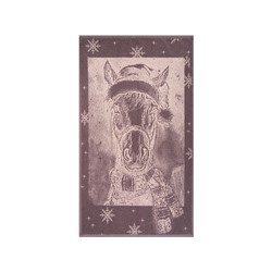 Полотенце махровое 6с103.412ж1 Лошадь новогодняя(т.с.мальв1) 50х90см