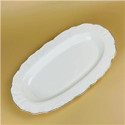 109-266 Овальное блюдо 41х25х4см КРОКУС ЗОЛОТО в под.уп.(х8) Фарфор