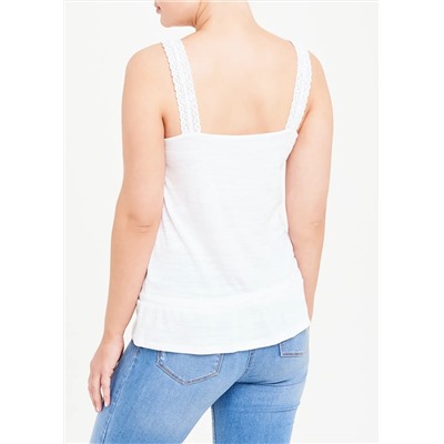 Lace Strap Button Vest Top