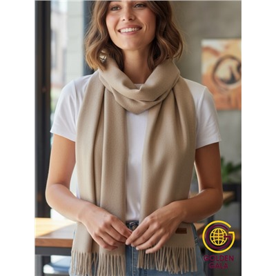 Шарф теплый женский кашемировый Арт 2581Ш/11 (коричневый текстурный)