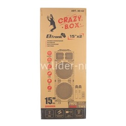 Колонка 15" (30-42 CRAZY BOX) динамик 2шт/15" ElTRONIC с TWS