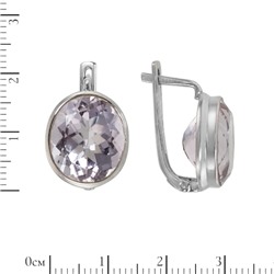 Серьги 'Грасо' с аметистом, родий ИАСК31112Х14АМ0R1