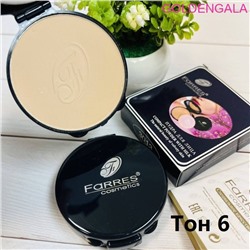 Пудра для лица Farres F-3013 компактная с шелком тон 6