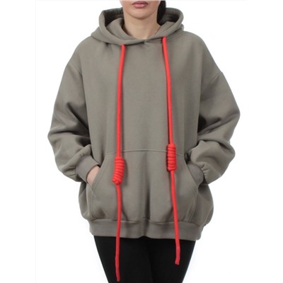 2226 GRAY GREEN Толстовка женская (85% хлопок, 10% полиэстер, 5% спандекс)