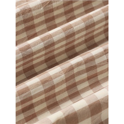 Постельное бельё Этель 1.5 сп Beige cage 155х210 см,160х240 см, 50х70-2шт, 100% жатый хлопок, 140 гр/м2