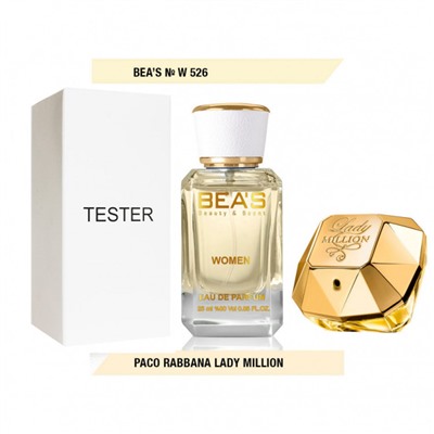 Tester Beas W526 Paco Rabanne Lady Million Women edp 25 ml, Парфюм женский Beas W526 создан по мотивам аромата Paco Rabanne Lady Million