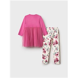 Комплект для девочки: платье, леггинсы