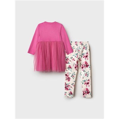 Комплект для девочки: платье, леггинсы