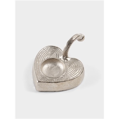 Подсвечник с ручкой «Сердце», 12×9.5×5.5 см, алюминий