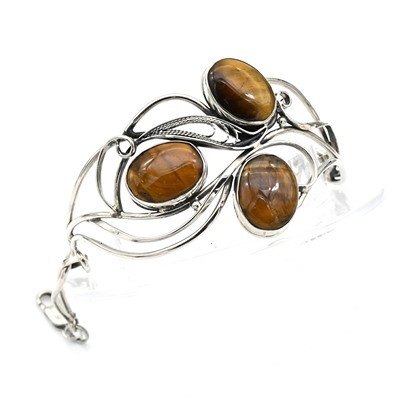 Браслет тигровый глаз, 18,5 см.