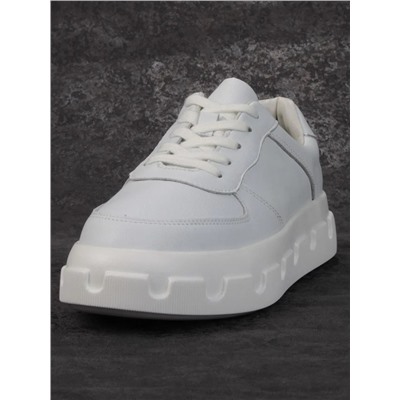 05-PDXL102-1 WHITE Кроссовки женские (натуральная кожа)