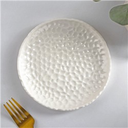 Тарелка пирожковая «Воздушность», d=15 см, керамика, белая