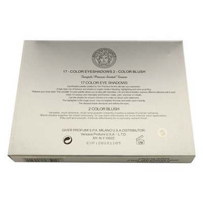 Тени для век Versace Fairytale Princess-limites Version тени 17 цв. + румяна 2 цв. № 4 42 g