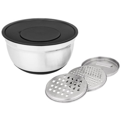 МИСКА  AGNESS 6 В 1 С КРЫШКОЙ С 3-МЯ СЪЕМНЫМИ ТЁРКАМИ,  24 СМ, 2,25 Л. ПРОТИВОСКОЛЬЗЯЩЕЕ ДНО